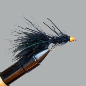woolly bugger black rubber legs (conehead)